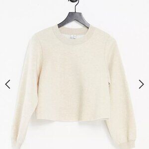& Other Stories cotton sweatshirt in beige